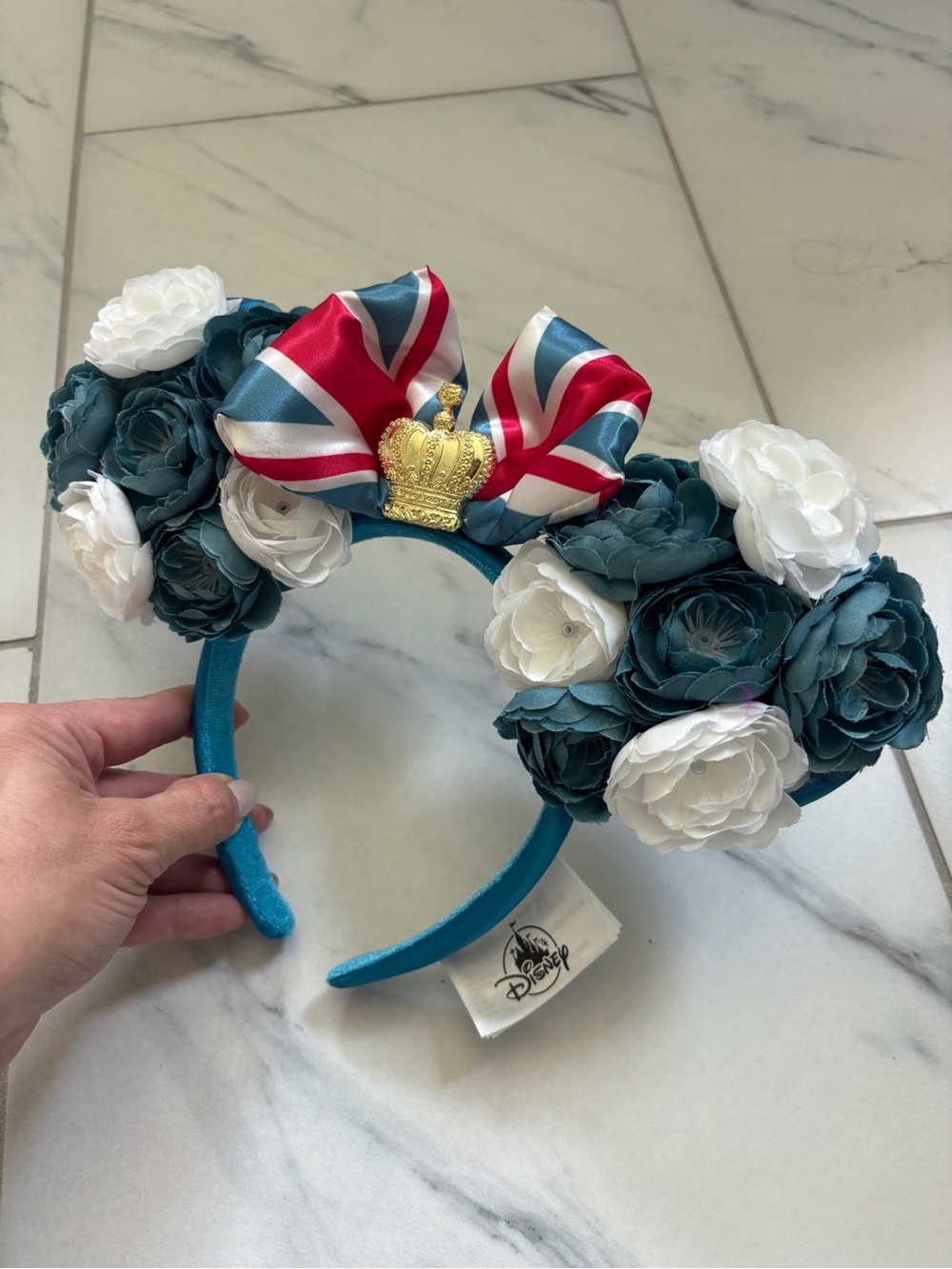 Walk Disney World - UK/Union Jack Floral Minnie Headband - Epcot